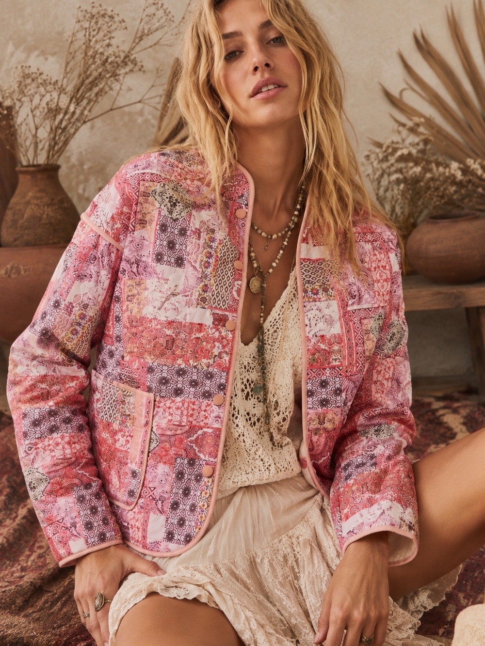 RIVIR | Evie Patchwork Quilted Jacket